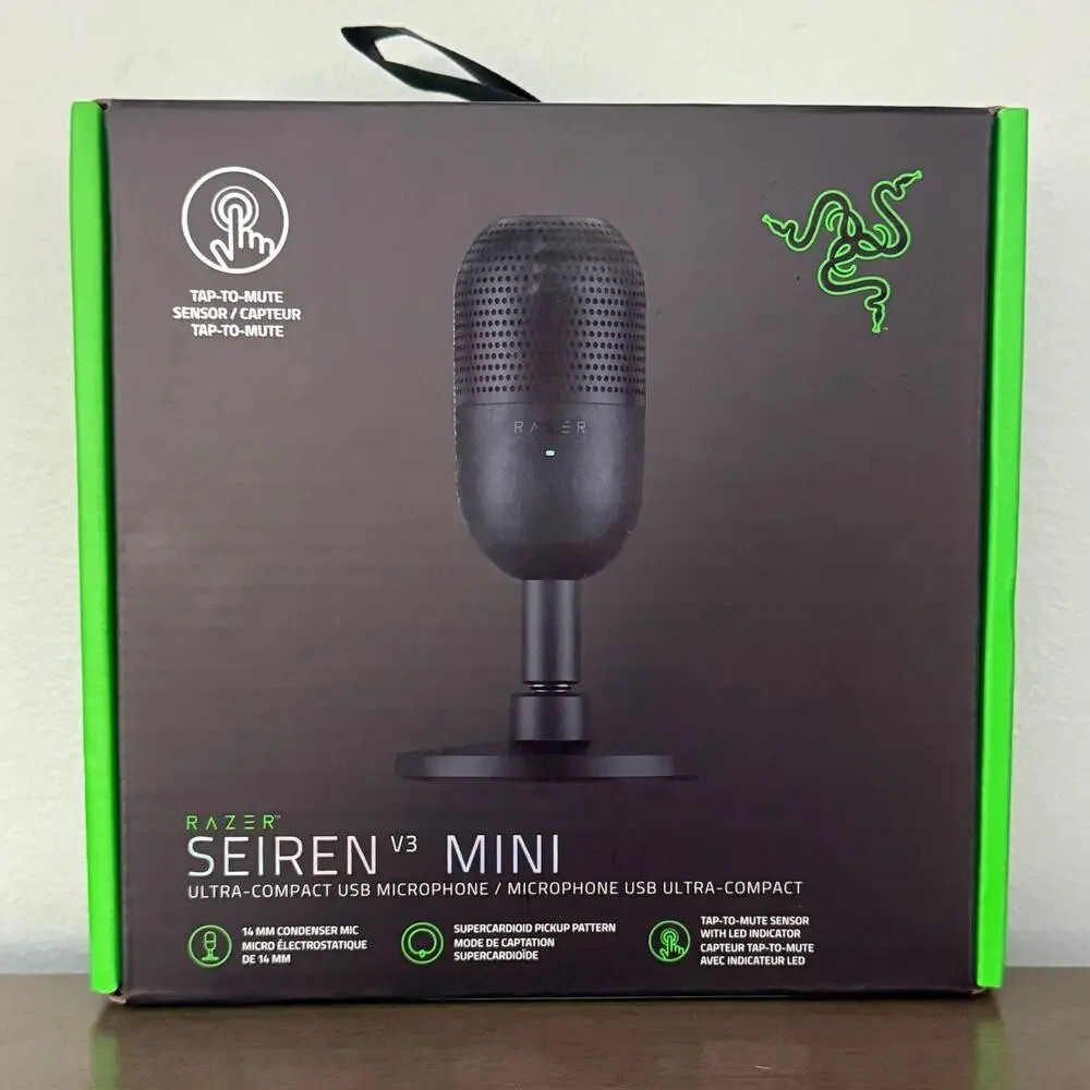Razer Seiren V3 Mini USB Microphone Condenser Supercardioid Pickup Pattern NEW